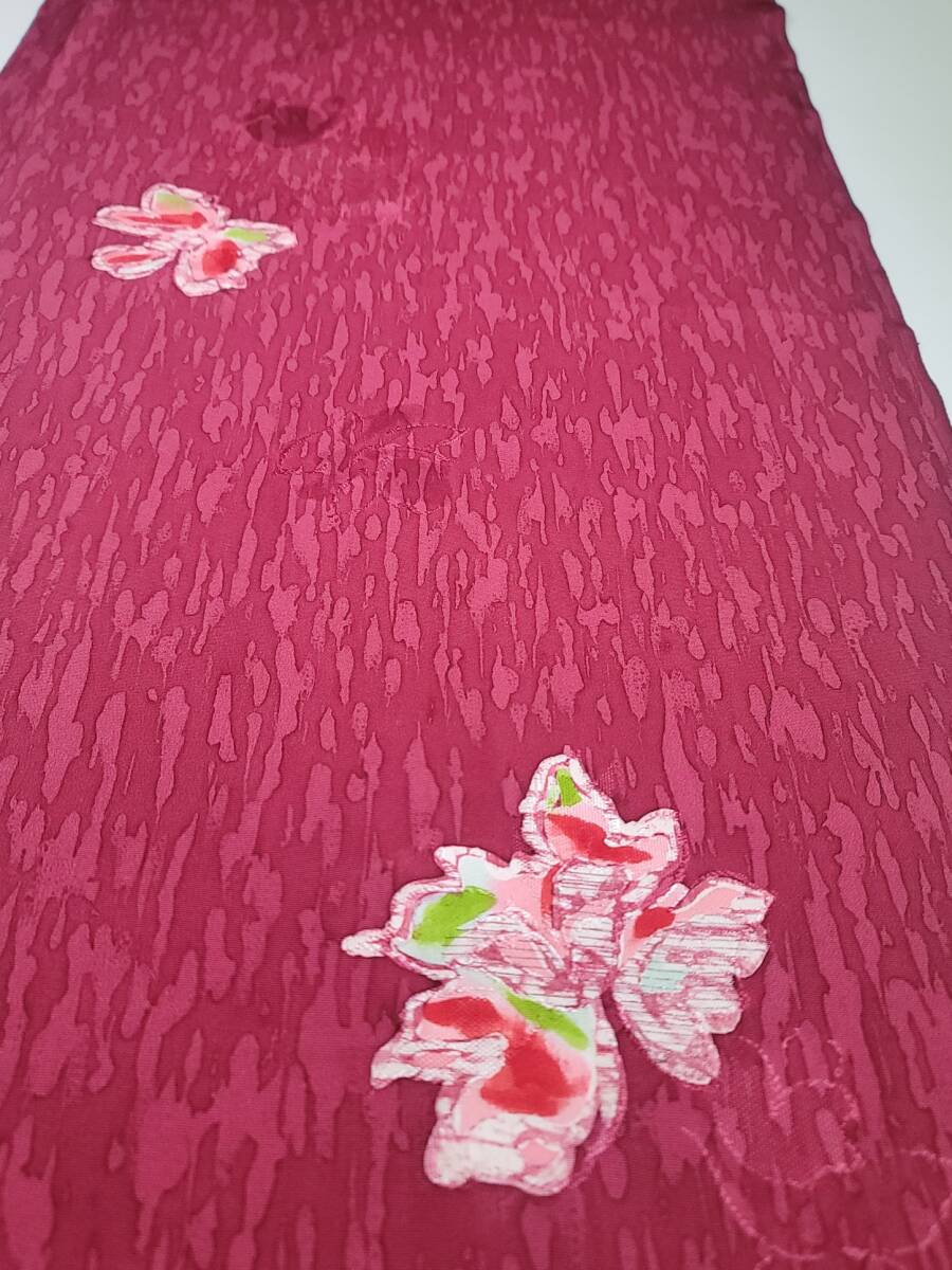 450円即決☆吊るし☆雛しぼり ☆正絹ちりめん☆古布☆アンティーク☆つまみ細工☆手芸材料に☆36cm×110cm拍卖