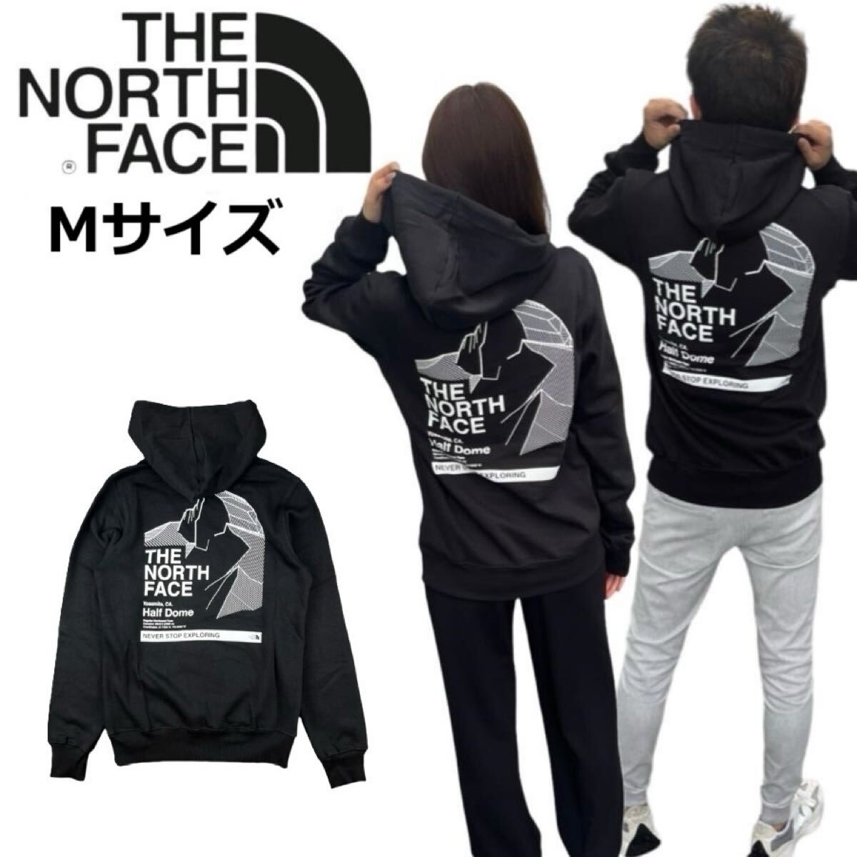 ザ ノースフェイス パーカー NF0A86WY ブラック Mサイズ バックロゴ プリント 裏起毛 THE NORTH FACE MENS PLACES WE LOVE HOODIE 新品拍卖