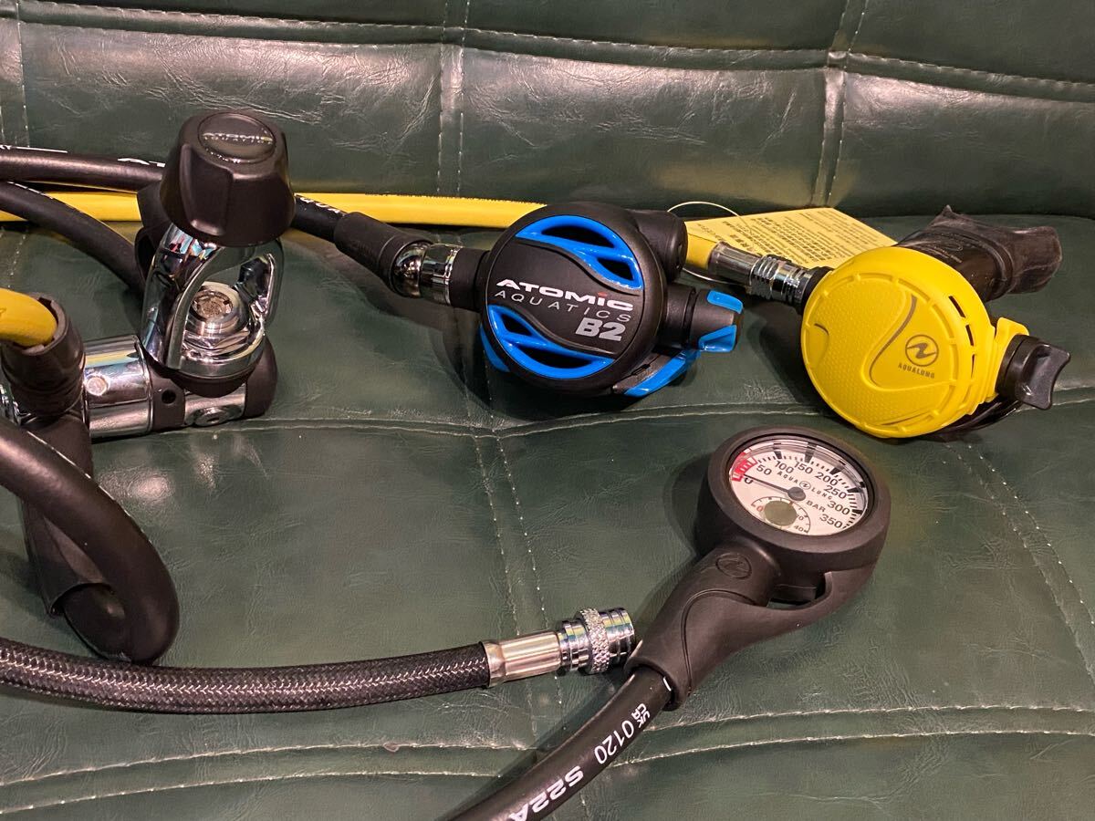 新品 Atomic Aquatics B2 Blue アトミック ダイビング レギュレータ CALYPSO オクトパス シングルゲージ拍卖