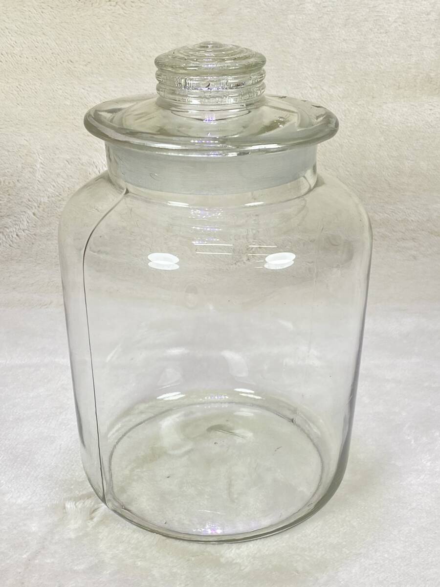 アンティーク キャンディーポット 飴屋瓶 菓子瓶 気泡ガラス ガラス瓶 高さ280 幅180拍卖