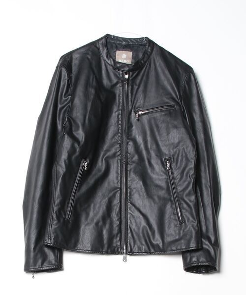 「NANO universe」 ジップアップブルゾン L ブラック メンズ拍卖