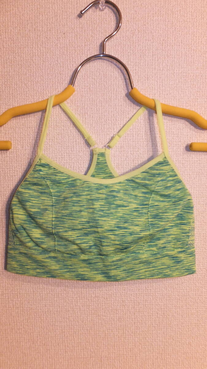 ★GREEN★ACTIVE Ladies tops for sports sizeS アクティブトップス グリーン サイズS程度 USED IN JAPAN拍卖