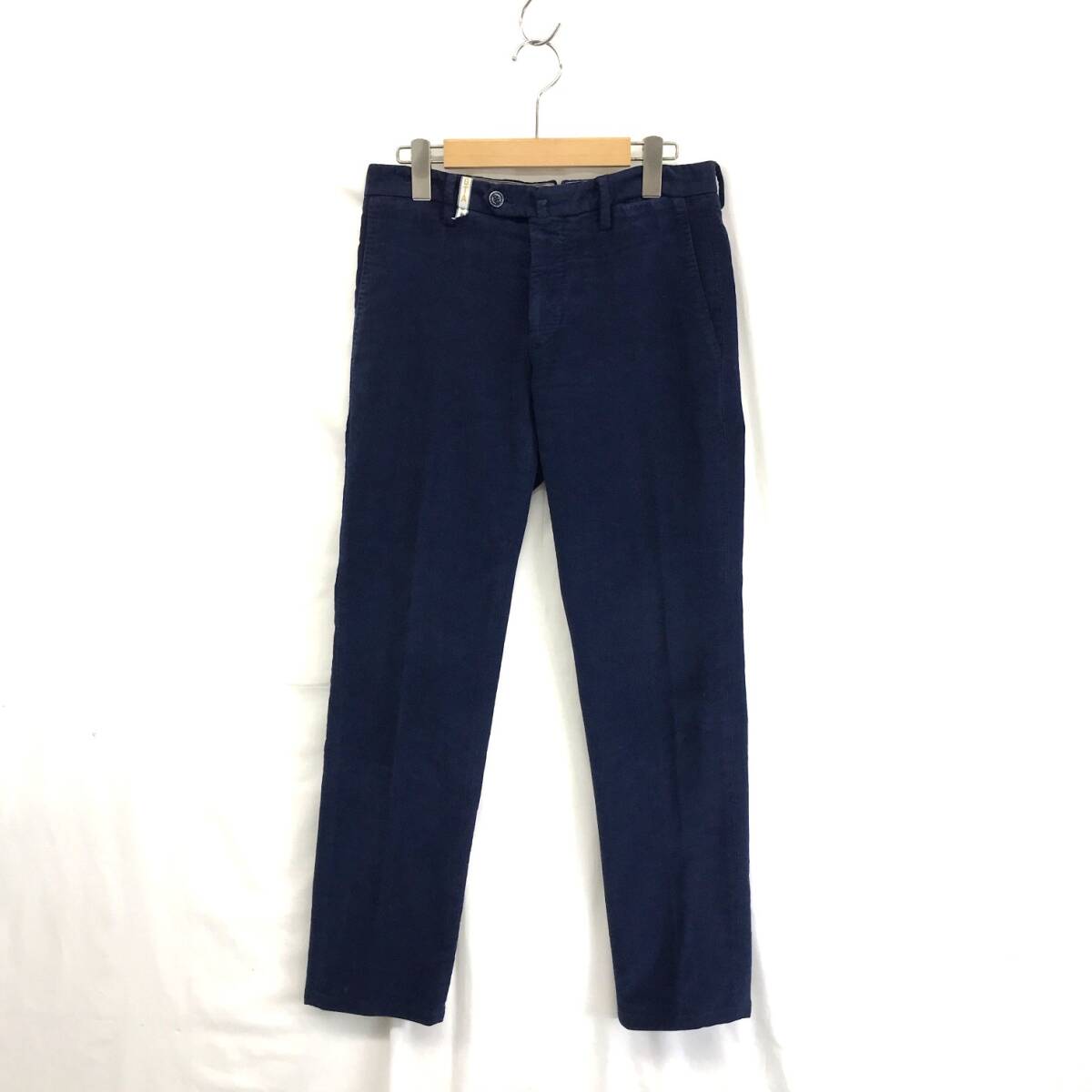 KZ8201★GTA : コットンソフトモールスキン スラックスパンツ★44★ネイビー スリムフィット ジーティーアー拍卖