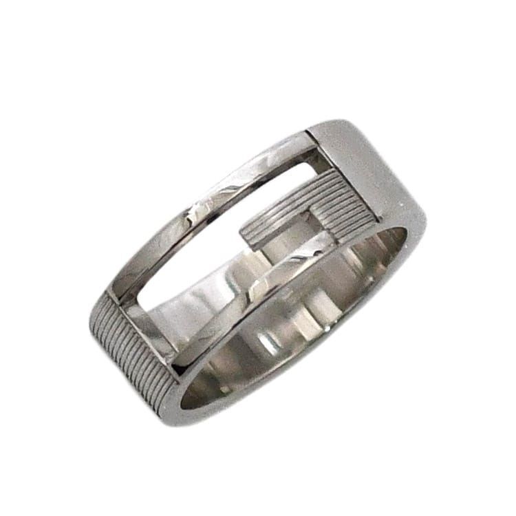 グッチ リング シルバー Gカット 032661 09840 8106 指輪 16.5号 新品 仕上げ済み 美品 925 拍卖