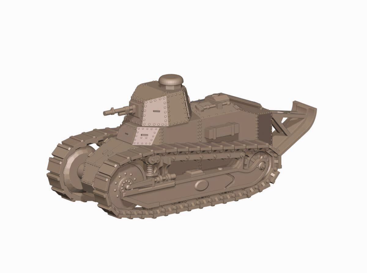 1/72 レジンキット 未塗装 フランス軍 ルノー FT-17 軽戦車 8mm機関銃型 D 250129拍卖