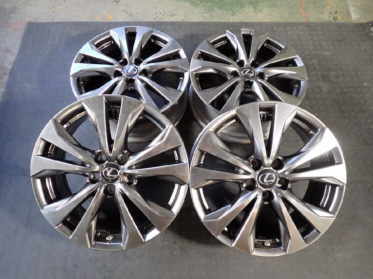 RK6598【送料無料18インチ】4本 レクサス純正 UX Fスポーツ純正 純正戻し 車検 スタッドレス用にでも ★18×7.5J 114.3/5H ET45★拍卖