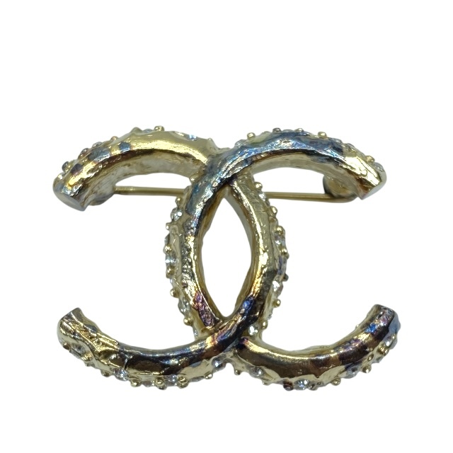 CHANEL シャネル ブローチ ピンブローチ アクセサリー ジュエリー 小物 ココマーク GP ラインストーン ゴールド 16B拍卖