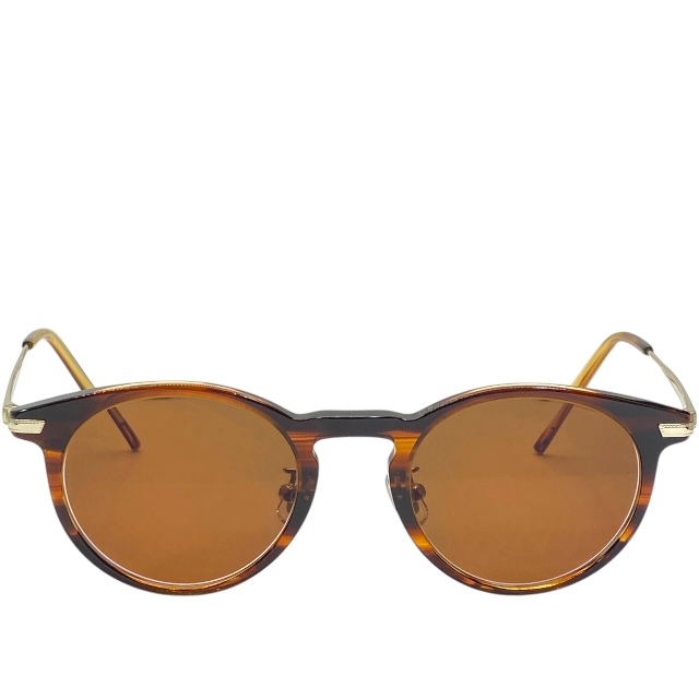 Zoff ゾフ UNITED ARROWS 眼鏡 メガネ サングラス アイウェア プラスチック カラーレンズ ゴールド ブラウン系 度あり拍卖