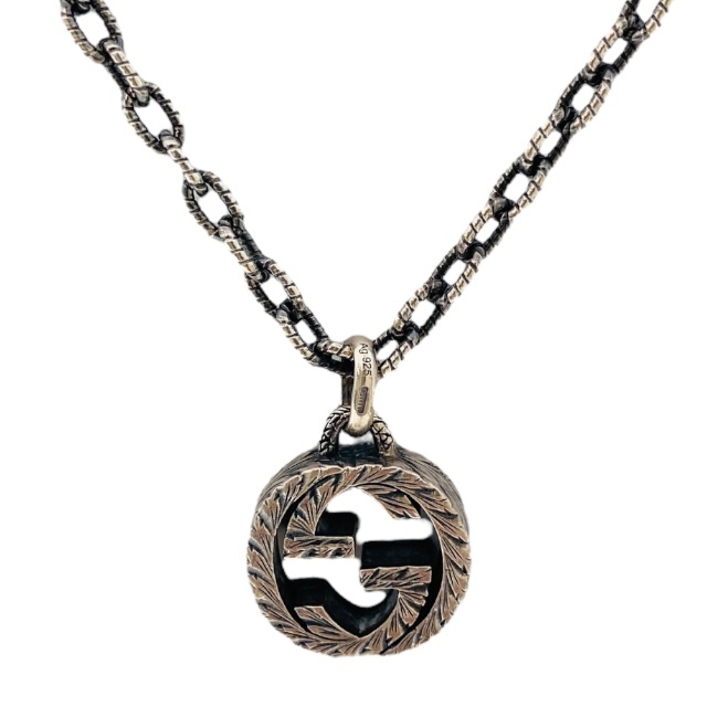 GUCCI グッチ 455307 インターロッキングG ネックレス アラベスク ペンダント アクセサリー ジュエリー 小物 Ag925 シルバー系拍卖