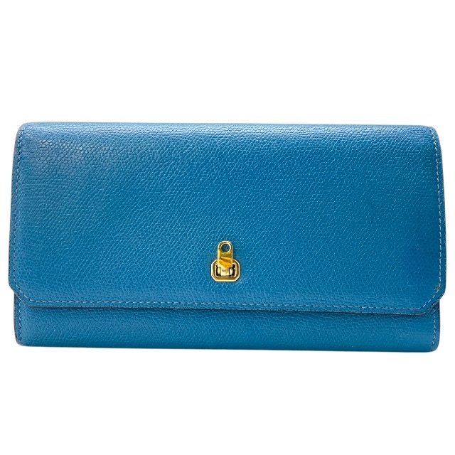 Valextra ヴァレクストラ City Purse シティーパース 財布 長財布 二つ折り財布 折財布 ロングウォレット レザー ライトブルー拍卖