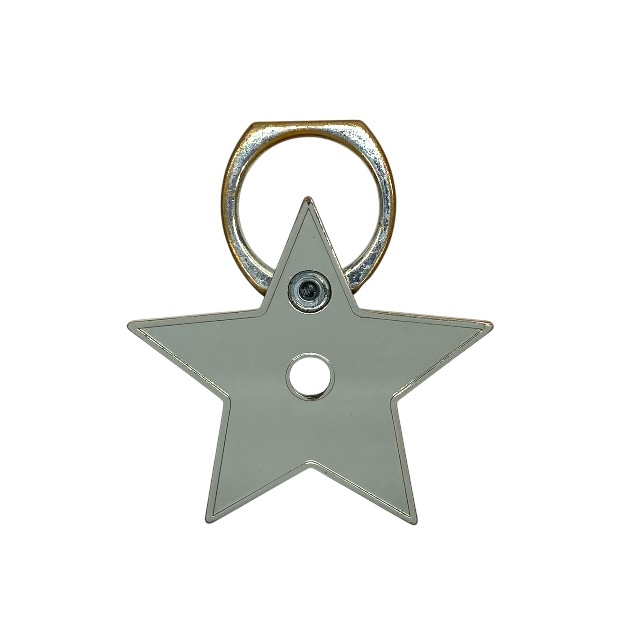 Christian Dior クリスチャンディオール スマホリング バンカーリング 小物 ロゴ スター 星型 メタル シルバー拍卖