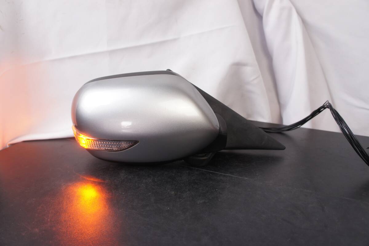 動作OK 運転席側 9P サイドミラー C6Z シルバー BP5 後期 E型 レガシィ外し ウインカー 右 74431-303 BP9 BPE BL5 BLE スバル 純正 @10311s拍卖