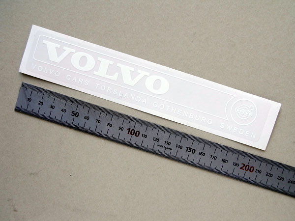 ボルボ リアウィンドーステッカー 白文字 透明 外貼り拍卖