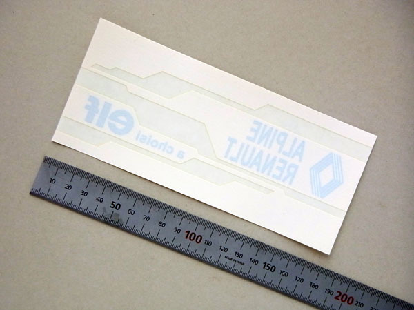 アルピーヌルノー・エルフ リアウィンドーステッカー 透明 内貼り A110,A310、ルノーサンク アルピーヌ など拍卖