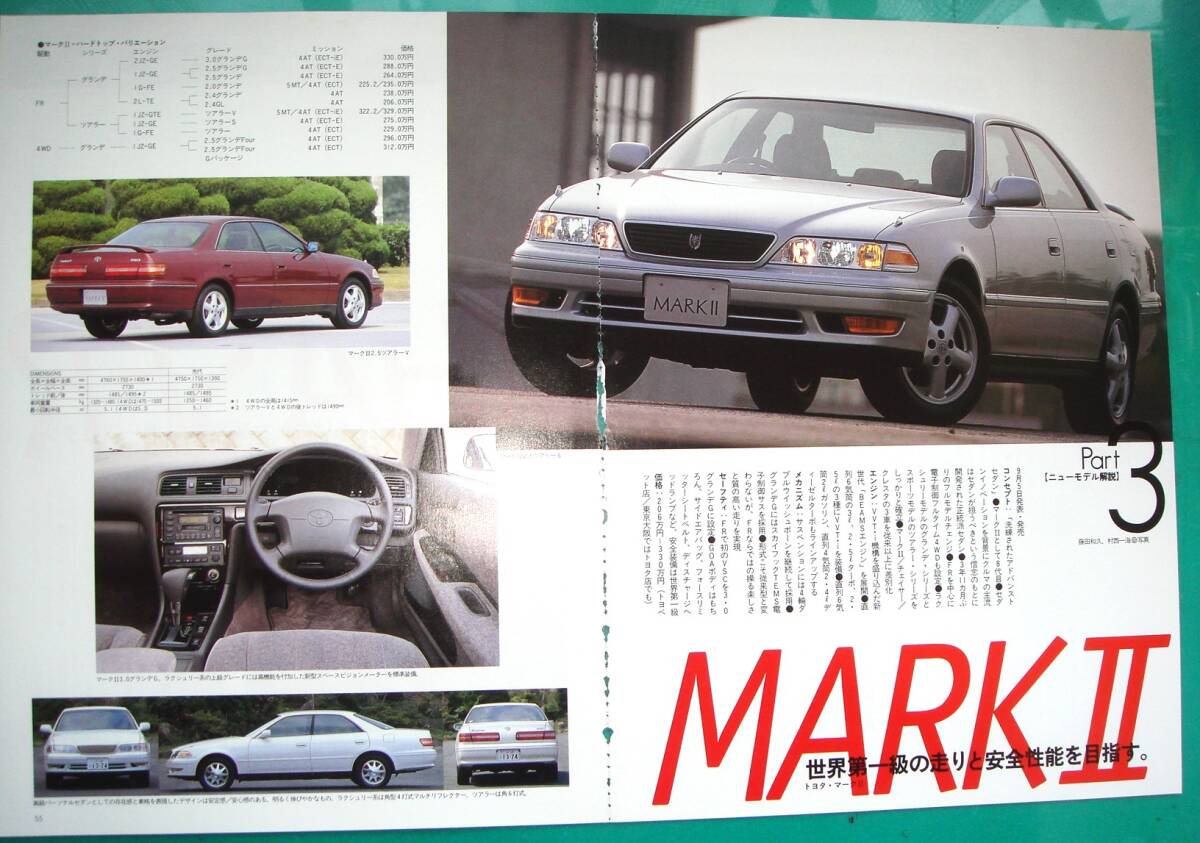 TOYOTA MarkⅡ 検:記事 検: GZ100 JZX100 mk8 マーク2 マークⅡ ツアラーV Tourer V BEAMS VVT-i Chaser 1JZ-GTE パーツ Mark2☆No.4121拍卖