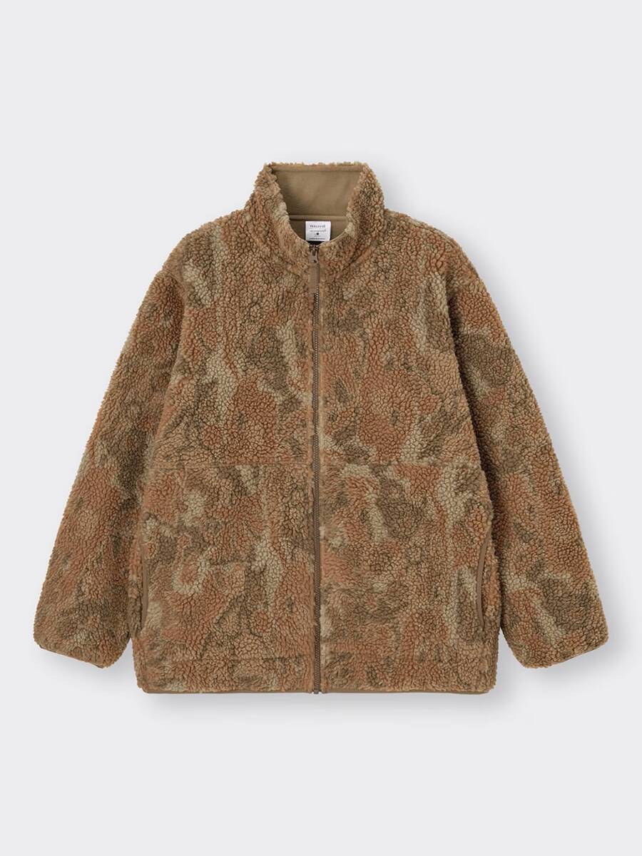 gu ウィンドプルーフフリースジャケット nowartt 1 M ブラウン BROWN 防風 UNIQLO フリース 348285 MB まとめ げんじ Genji ウルマ 中瀬敦拍卖