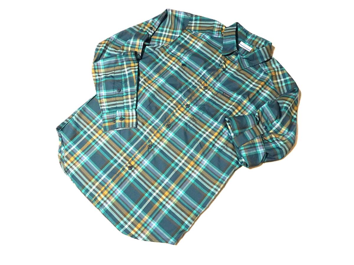 【必見】★コロンビア/Columbia/メンズ/袖ロールアップ/チェック/長袖/シャツ★〔P-794〕拍卖