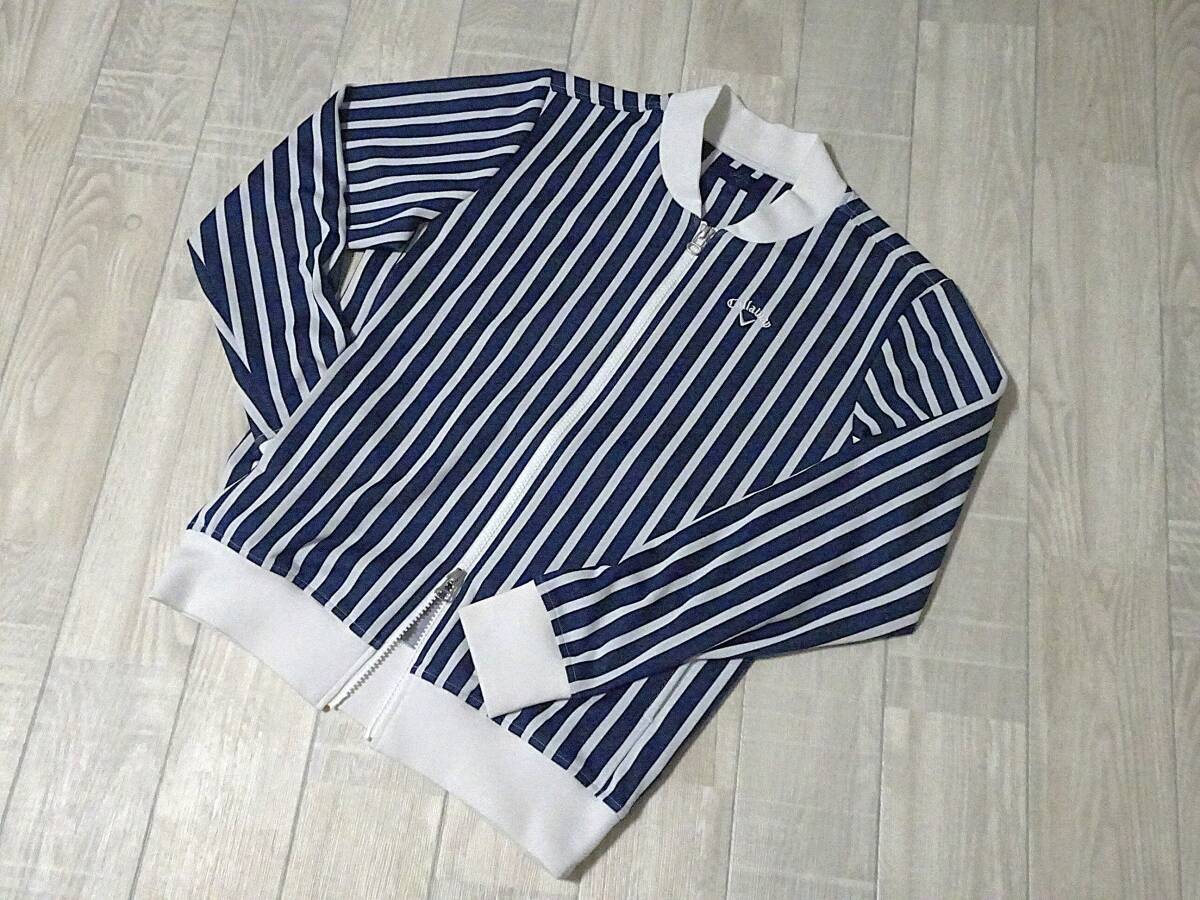 【必見】★Callaway/キャロウェイ/ゴルフ/レディース/ストレッチ/ストライプ/ジャージ/ジャケット★М〔P-807〕拍卖