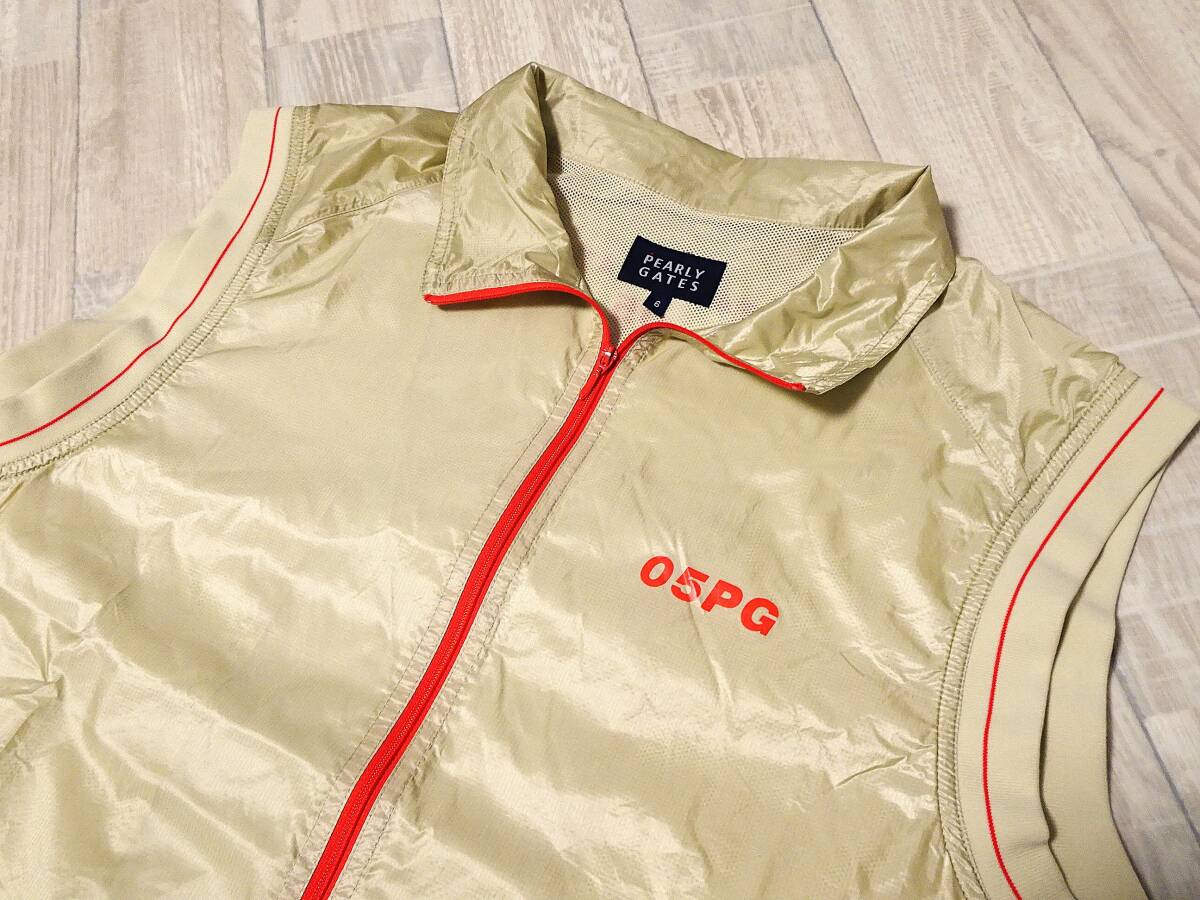 【必見】★PEARLY GATES/パーリーゲイツ/ゴルフ/ナイロン/軽量 薄手/裏メッシュ/ベスト/大き目/胸周118㎝★〔P-809〕拍卖