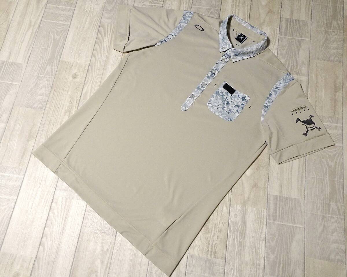 【必見】★オークリー/OAKLEY/ゴルフ/メンズ/半袖/デザイン/シャツ★XL〔P-778〕拍卖