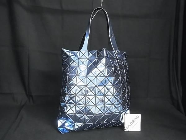 ■極美品■ BAO BAO ISSEY MIYAKE バオバオイッセイミヤケ PVC ショルダーバッグ トートバッグ ハンドバッグ 肩掛け ブルー系 AX1121拍卖