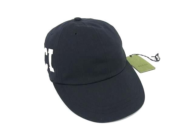 ■新品■未使用■ GUCCI グッチ コットン100% ベースボールキャップ 帽子 表記サイズ S レディース メンズ ブラック系 BJ7690拍卖