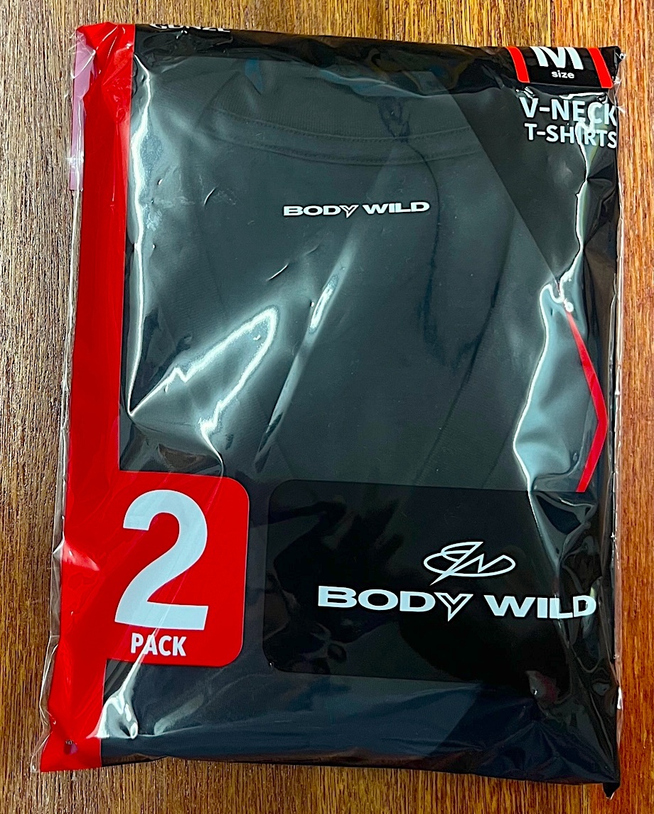 即決 Mサイズ 2枚組★新品タグ付 GUNZE グンゼ BODY WILD★紳士 メンズ Vネック 半袖 Tシャツ★アウターTクルーネックTシャツ/bk★¥1760拍卖