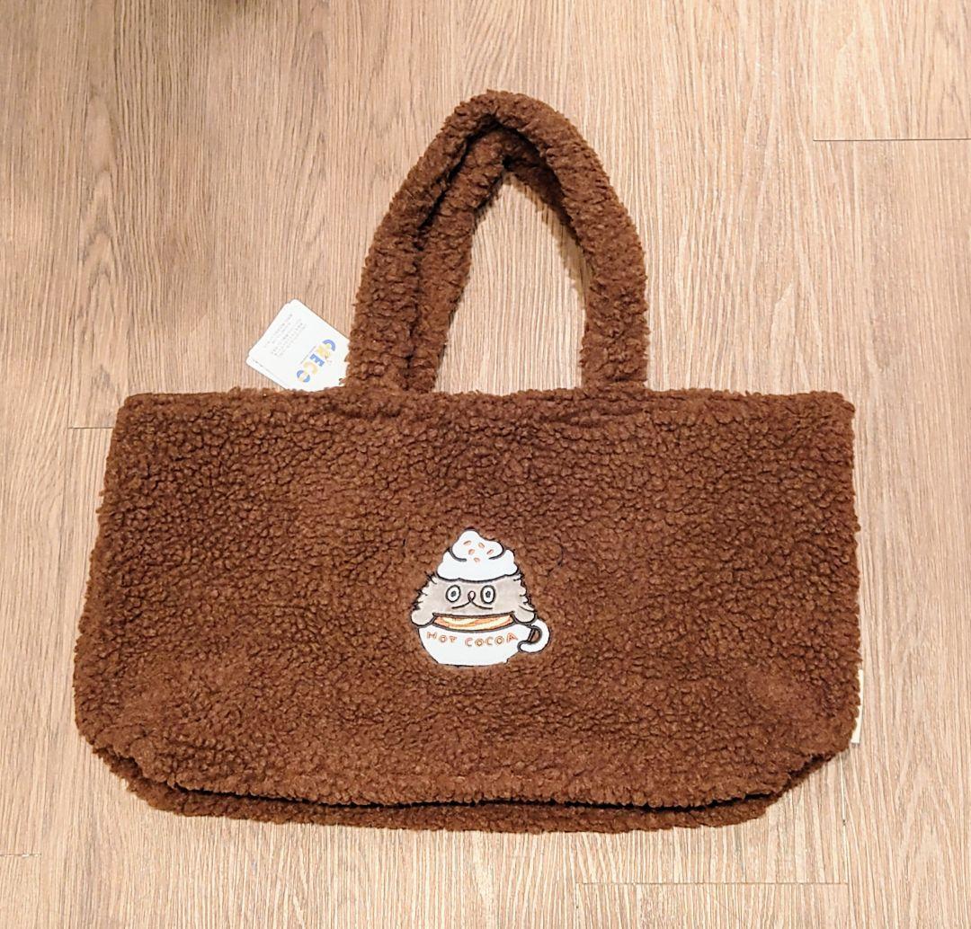 〇 猫柄 猫雑貨 猫グッズ ねこのぶーちゃん ほこほこボアバッグ 高橋きの トートバッグ ブラウン 拍卖