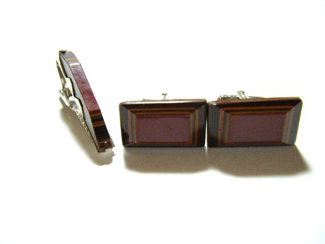 ★堆朱 カフス タイピン セット【LU4】拍卖