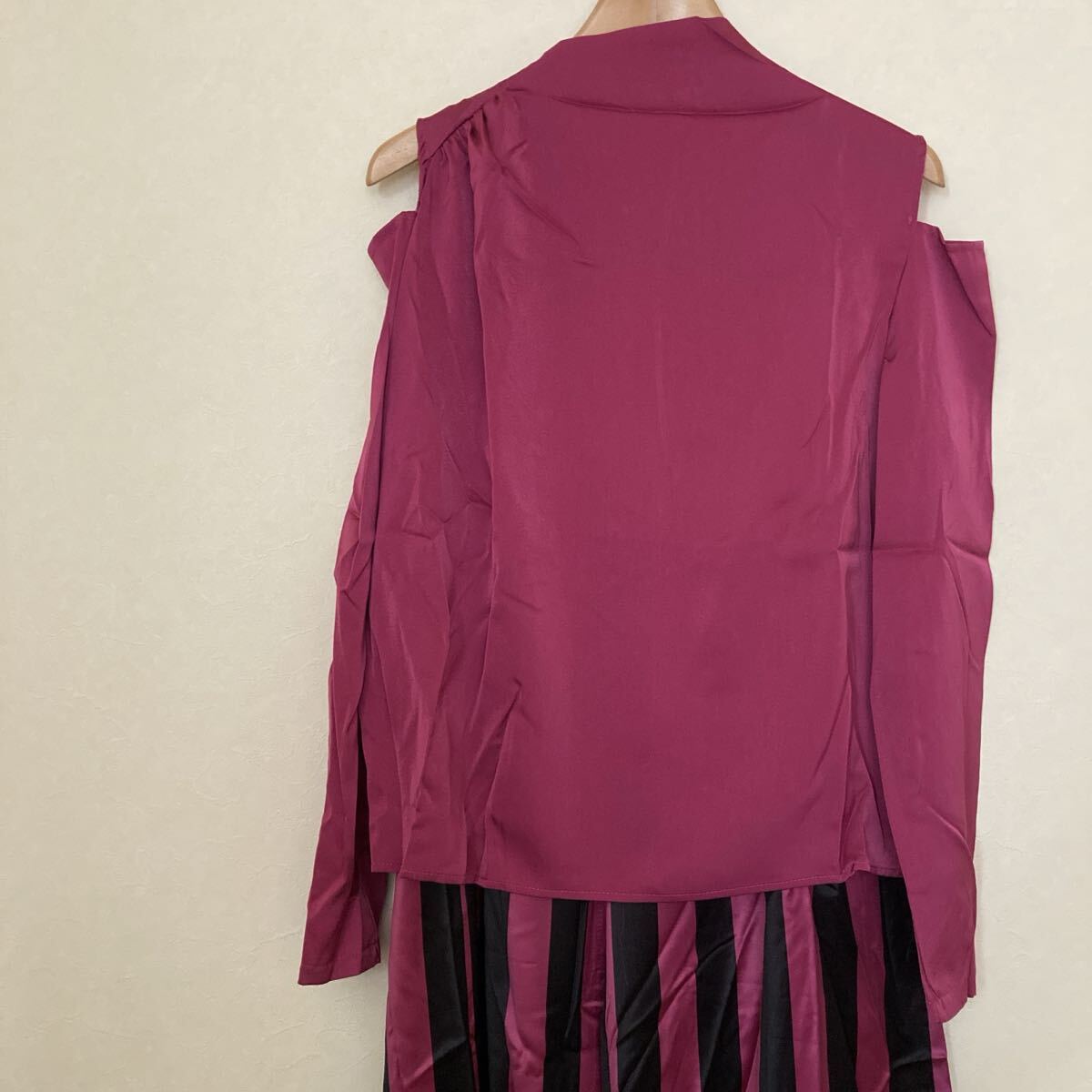 最終SALE! 長袖 ブラウス ワイドパンツ セットアップ L【新品】お洒落 ズボン パンツ 春拍卖
