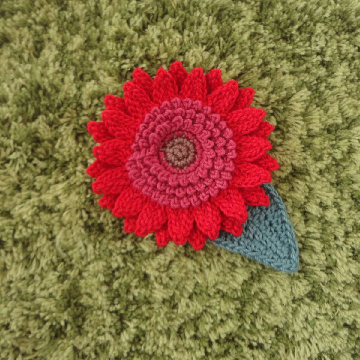 立体感がリアル♪なひまわりのブローチ*ヒマワリ*向日葵*サンフラワー*レース編み*ハンドメイド*RD*b769拍卖