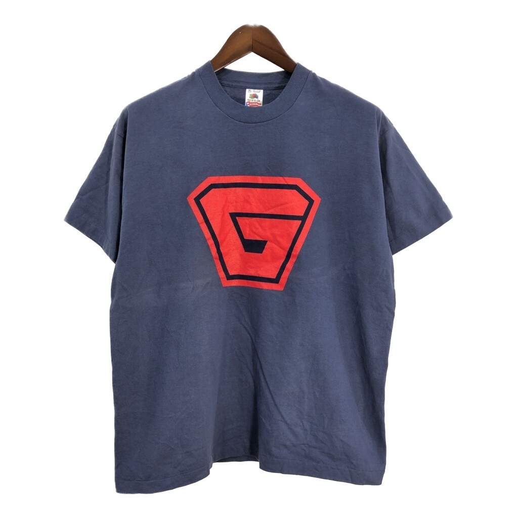 90年代 USA製 FRUIT OF THE LOOM フルーツオブザルーム 半袖Tシャツ ネイビー(メンズ XL )中古 古着 T5123拍卖