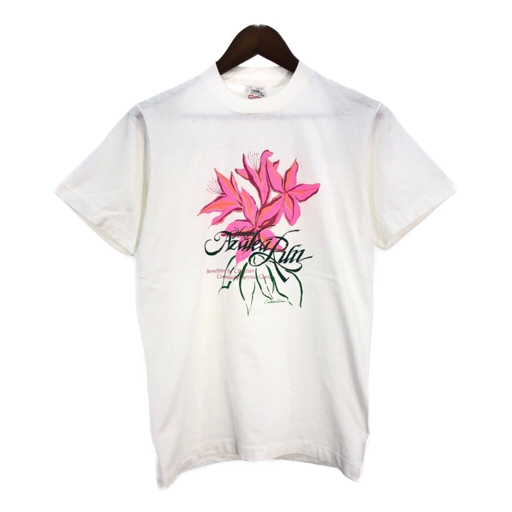 90年代 USA製 FRUIT OF THE LOOM フルーツオブザルーム 半袖Tシャツ ホワイト(メンズ M )中古 古着 T5907拍卖
