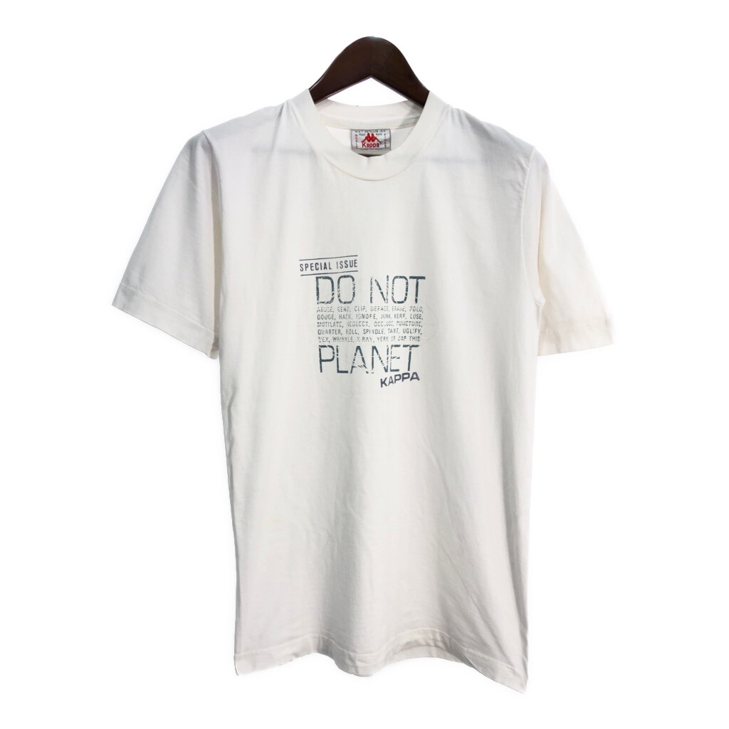 イタリア製 Kappa カッパ 半袖Tシャツ ホワイト(メンズ S相当)中古 古着 T6243拍卖