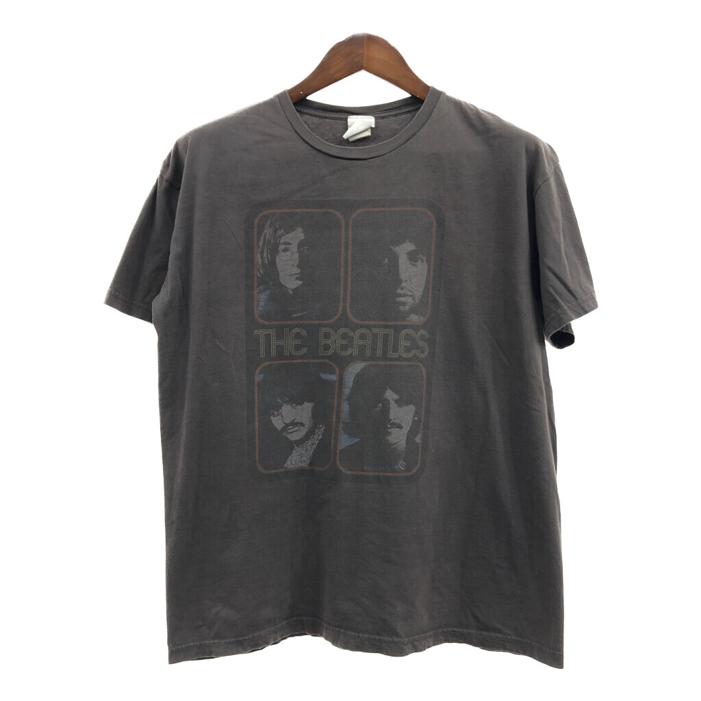 00年代 THE BEATLES ザ・ビートルズ apple 半袖Tシャツ バンドT グレー (メンズ LARGE) Q6155拍卖