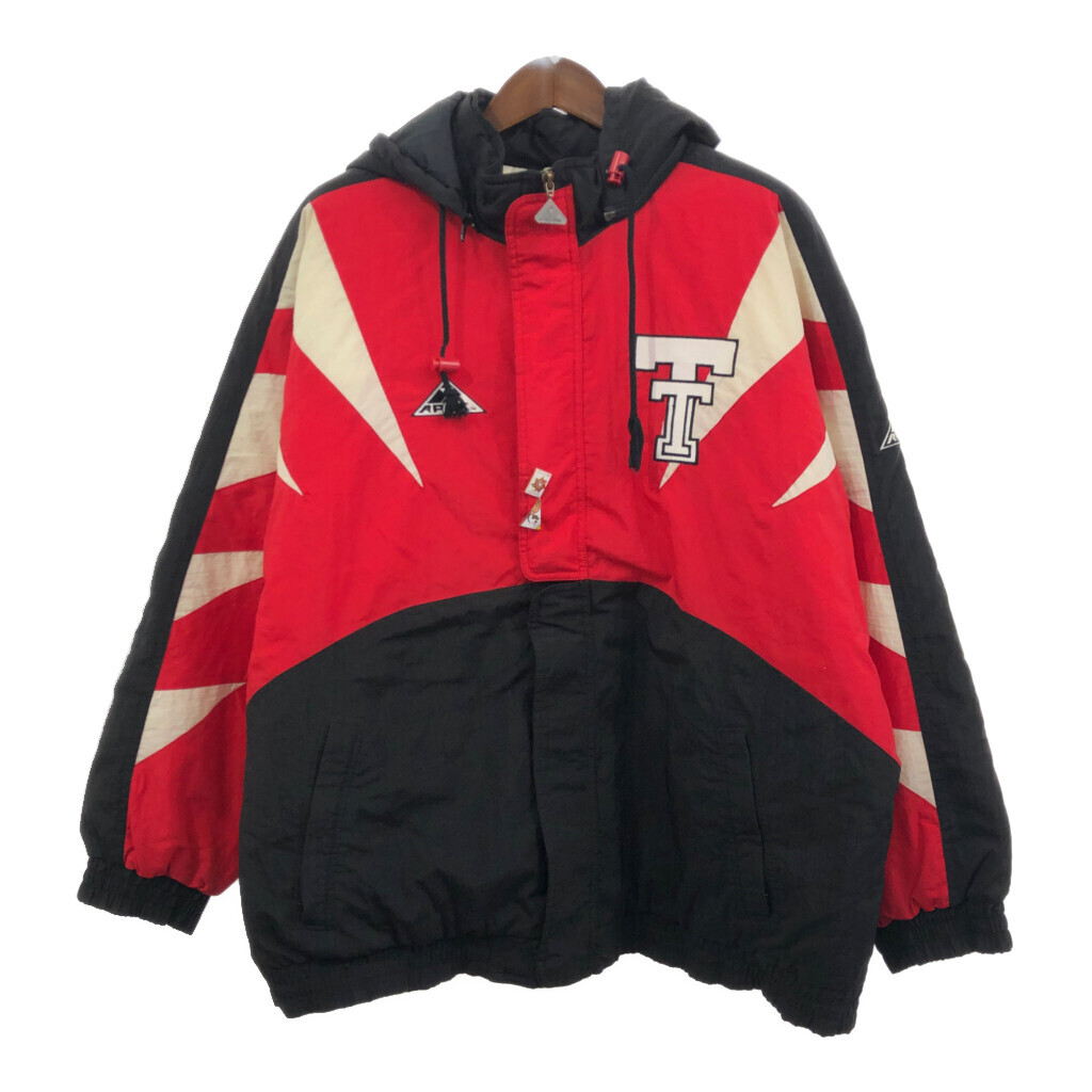 APEX ONE テキサステック カレッジ 中綿 ナイロン スタジアムジャケット 大きいサイズ レッド (メンズ 2XL) 中古 古着 Q8336拍卖