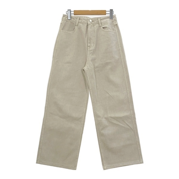 アモーメント ワイド フレア パンツ ボトムス ハイウエスト カジュアル シンプル 韓国製 レディース サイズ0 AMOMENTO ズボン IL14385■拍卖