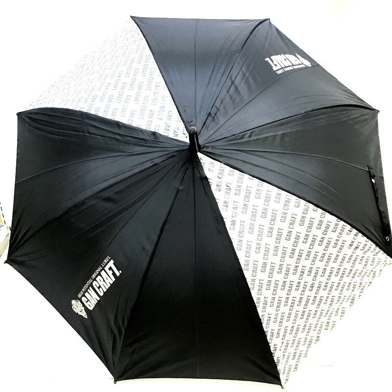 ガンクラフト 傘 非売品 かさ 男女兼用 黒 アウトドア スポーツ 雨具 日よけ イベント 雑貨 置物 インテリア GAGAN CRAFT ◇TA2237拍卖
