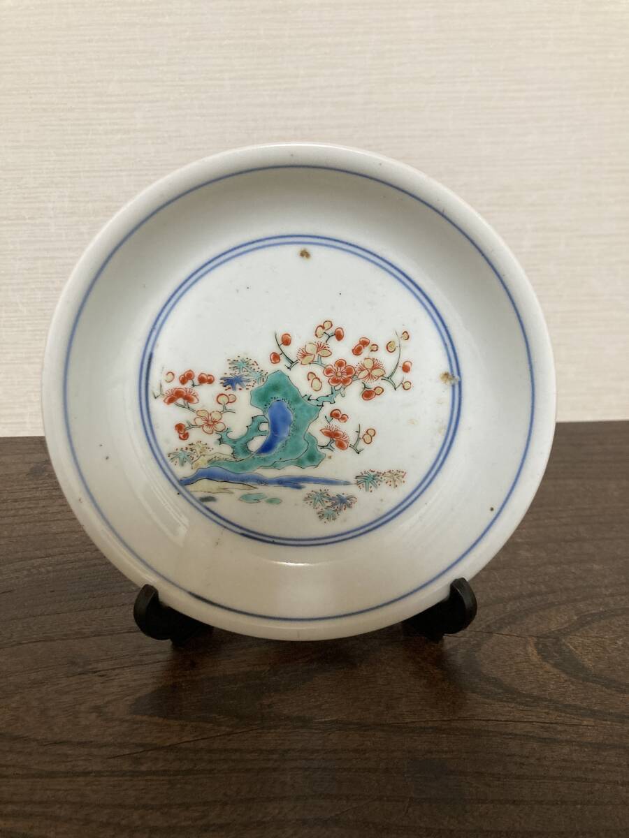 送料無料【家船】柿右衛門様式 色絵梅文 17世紀後期拍卖