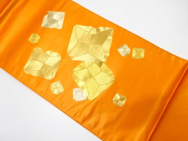 ys7340043; 宗sou 未使用品 幾何学模様 刺繍 袋帯【着】拍卖