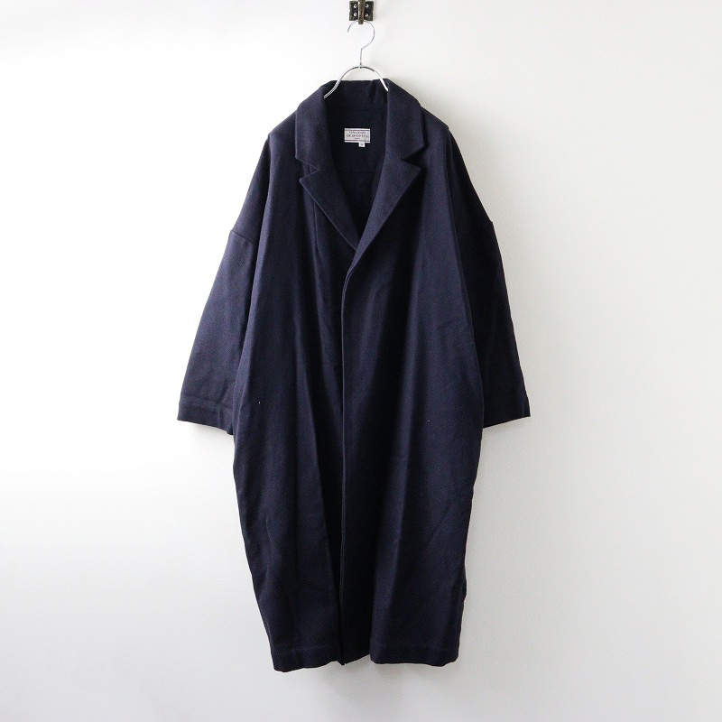 ドゥーズィエムクラス購入 ギャレゴデスポート GALLEGO DESPORTES ウール混 ロングオーバーコート M ネイビー【2400014337679】拍卖