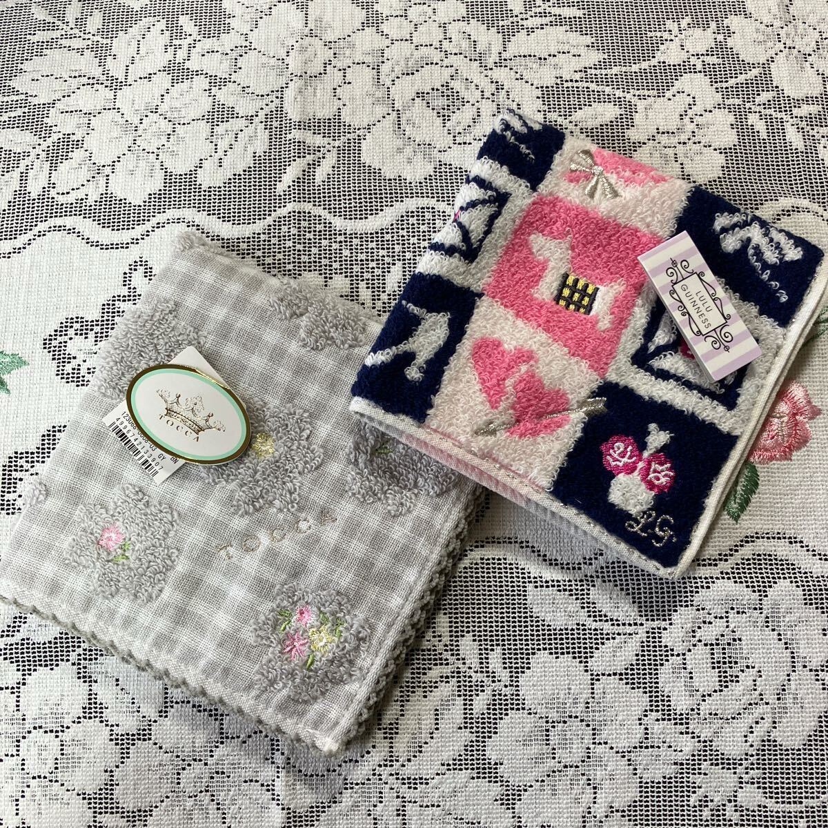 最終価格 送料無料 トッカ ルルギネス タオルハンカチ2枚セット♪♪ ブランドハンカチ 大人可愛い拍卖