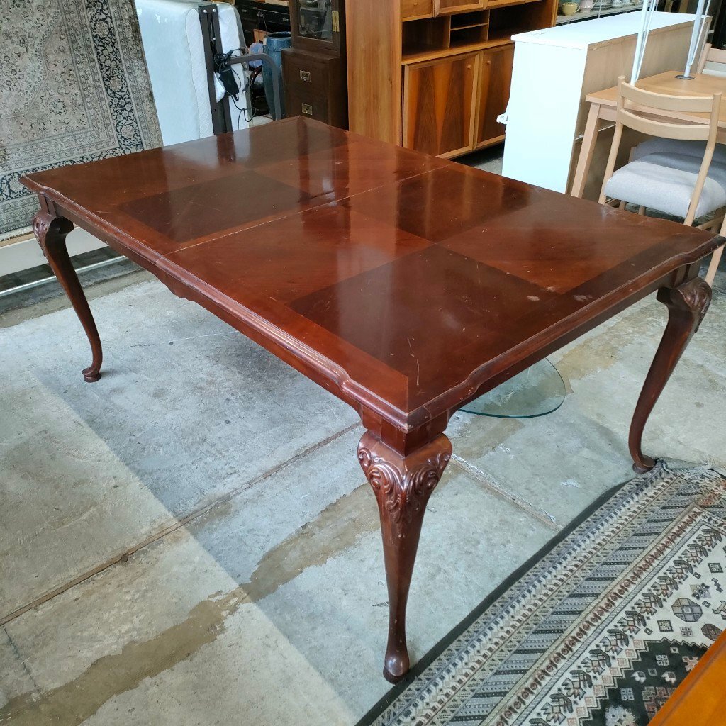 USA vintage ヴィンテージ ダイニングテーブル エクステンション 猫脚 重厚 天板なし 訳あり 現状品 直接引取り歓迎(横浜市) digjunkmarket拍卖