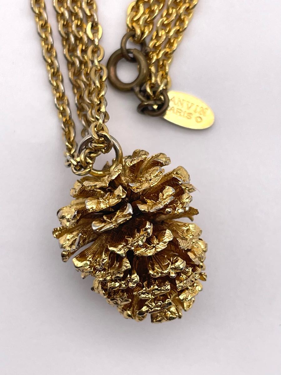 LANVIN ランバン 松ぼっくり ロングネックレス拍卖