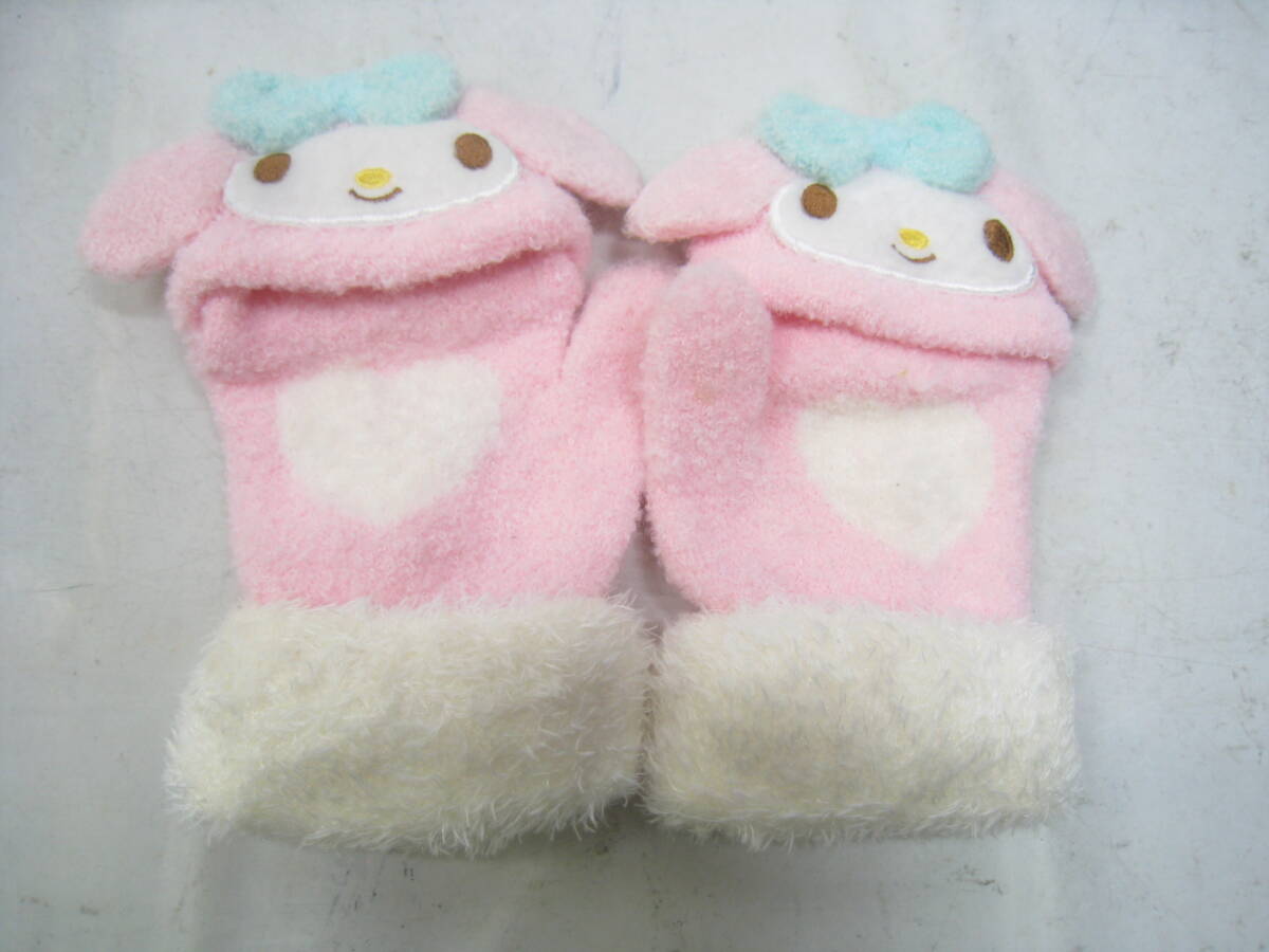 Sanrio サンリオ マイメロ マイメロディ キッズ 子供 女の子 ニット ミトン 手袋 グローブ ピンク拍卖