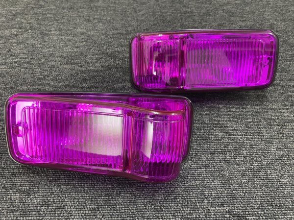 ★ 新品:いすゞ 07エルフハイキャブ/07フォワード ドア サイドマーカー ウインカーランプ 左右セット デコトラ /パープル 【I-102】拍卖