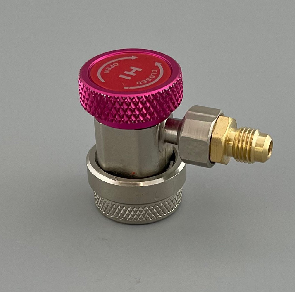 ガスチャージ 高圧用クイックバルブ ガスチャージャー 赤 エアコンガス 1408拍卖