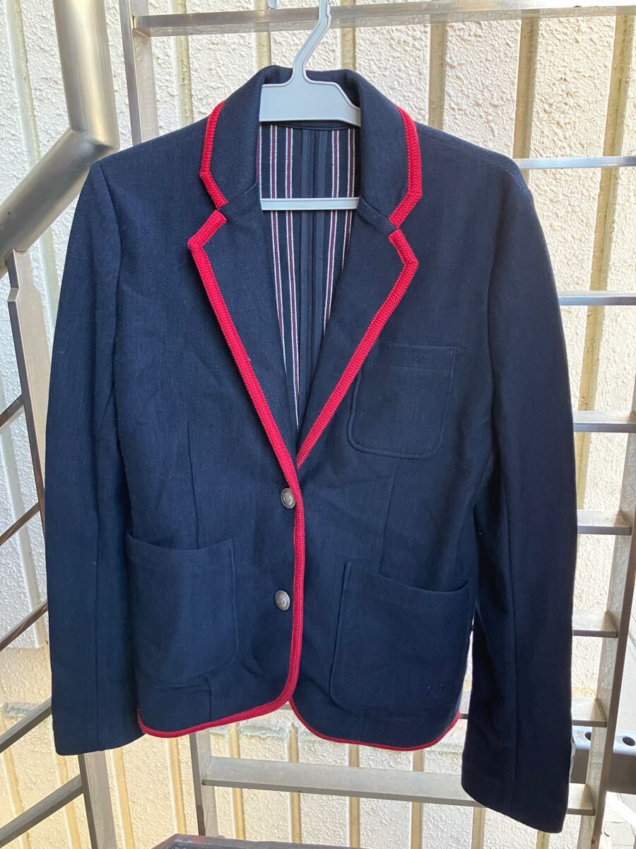 FREDPERRY Mレディースサンプル品フレッドペリーテーラードジャケットスクールジャケットウール毛56%綿44% modsヒットユニオン身長154〜162拍卖