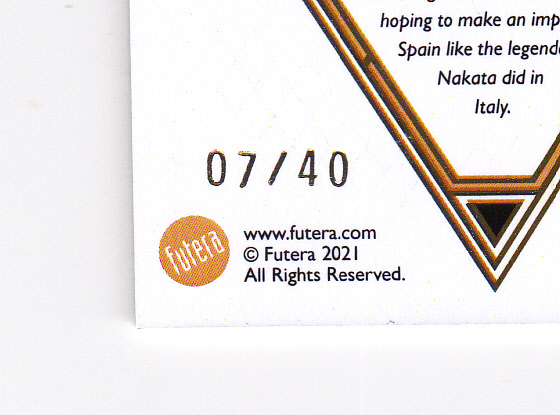 中田英寿/久保建英 2021 Futera World Football Unique HD13拍卖