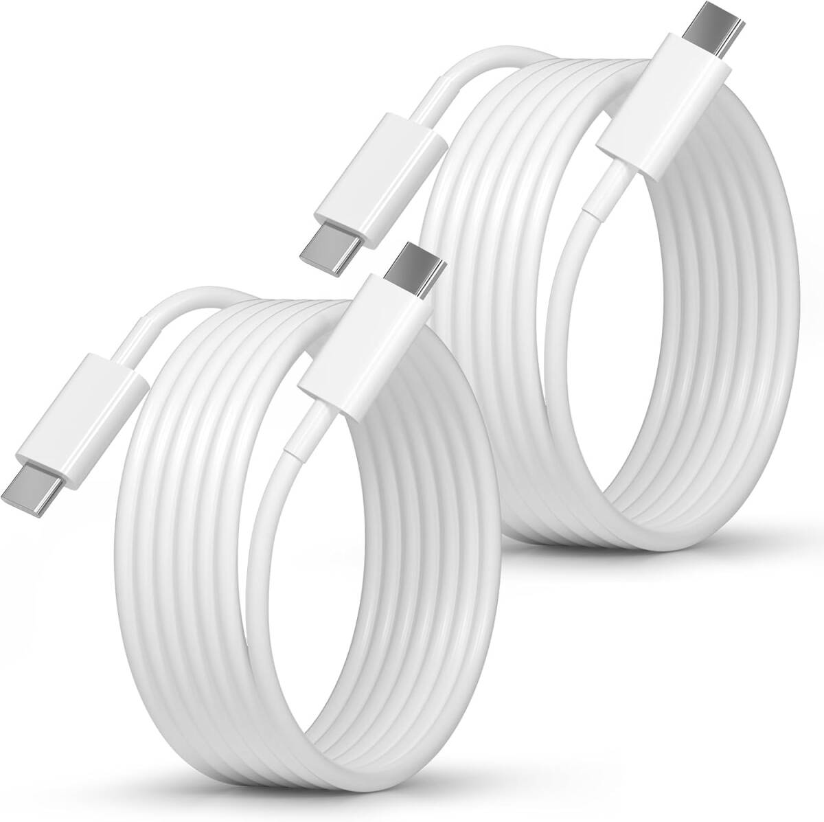 USB C ケーブル 100W/5A iPhone16 iPhone15 ケーブル PD急速充電 USB C-C 2M 2本セット 超高耐久 高速データ同期拍卖